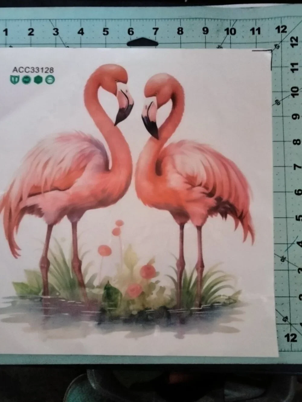 Flamingo Couple Decal large 11 inch Stick On Tropical Beachy Love Romance
